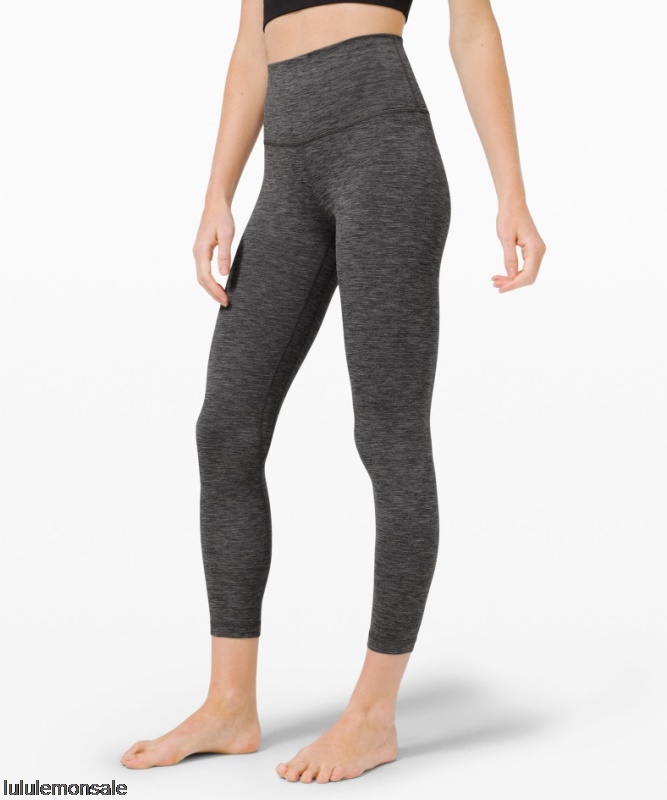 Lululemon Damen DELULU020 | Schwarz Meliert Align Hochhaushose 25